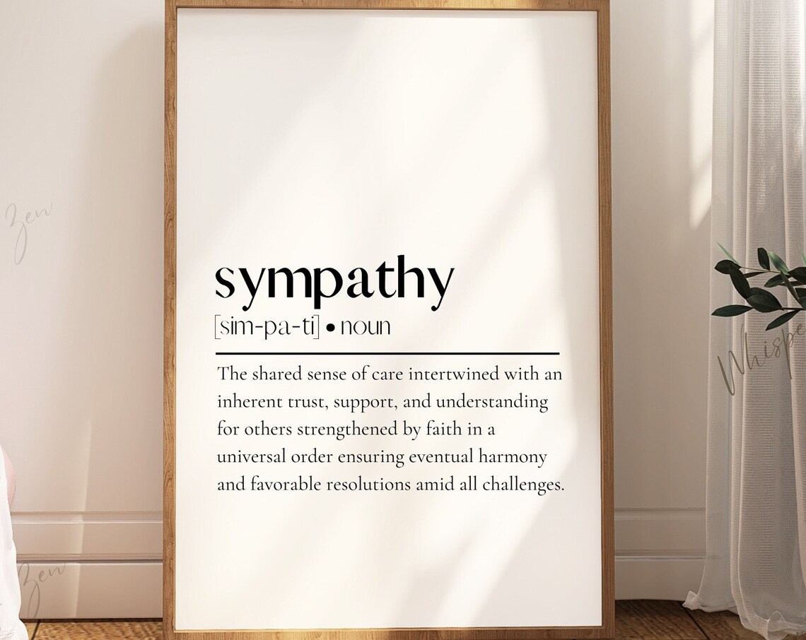 Sympathy Inspirational Quotes, Mindfulness Art Print