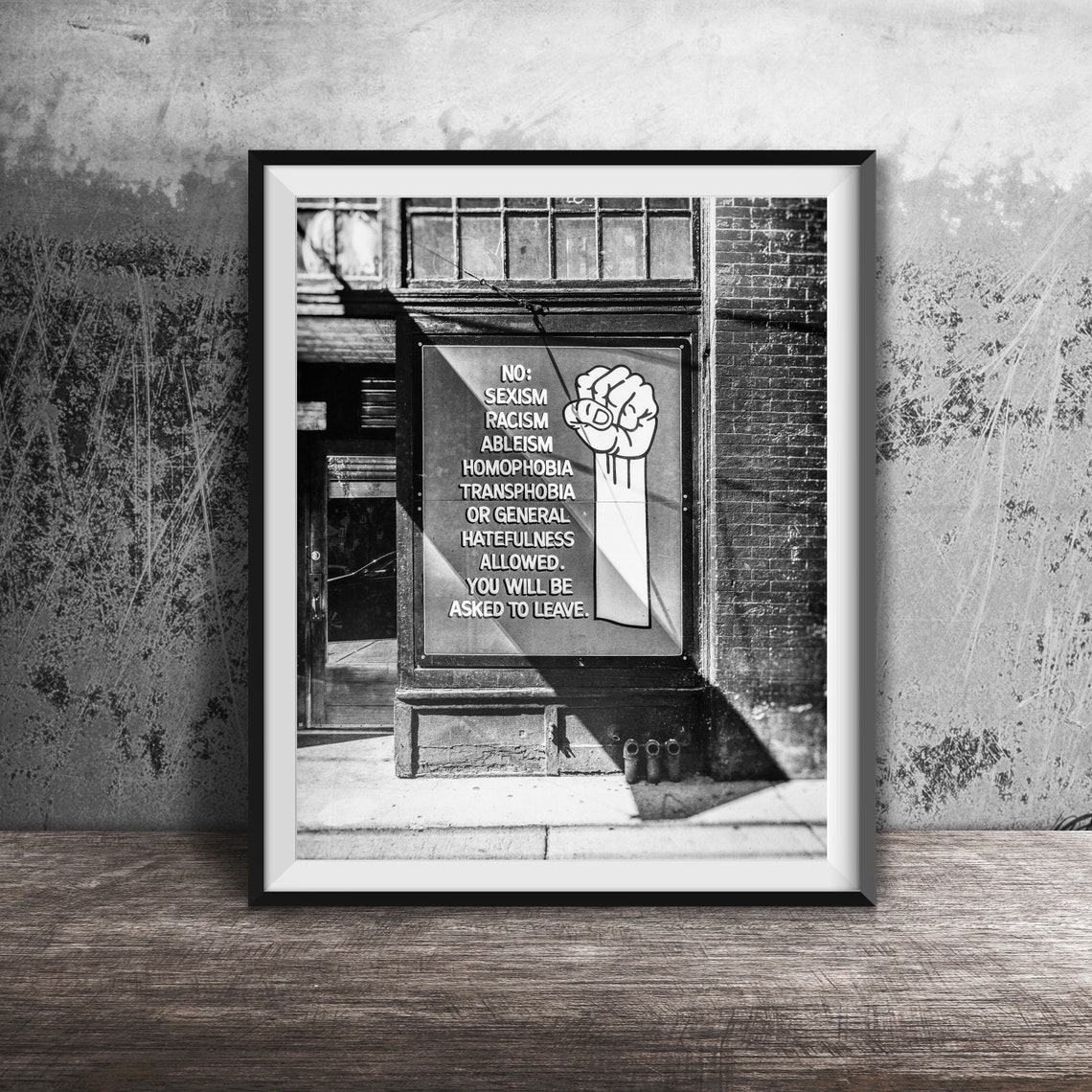 No Hate Gay Bar Art Modern Photography Print Original Unframed Wall Art Photo Gay Bar Gay Pride Gay Artist Queer Wall Art - Image 2