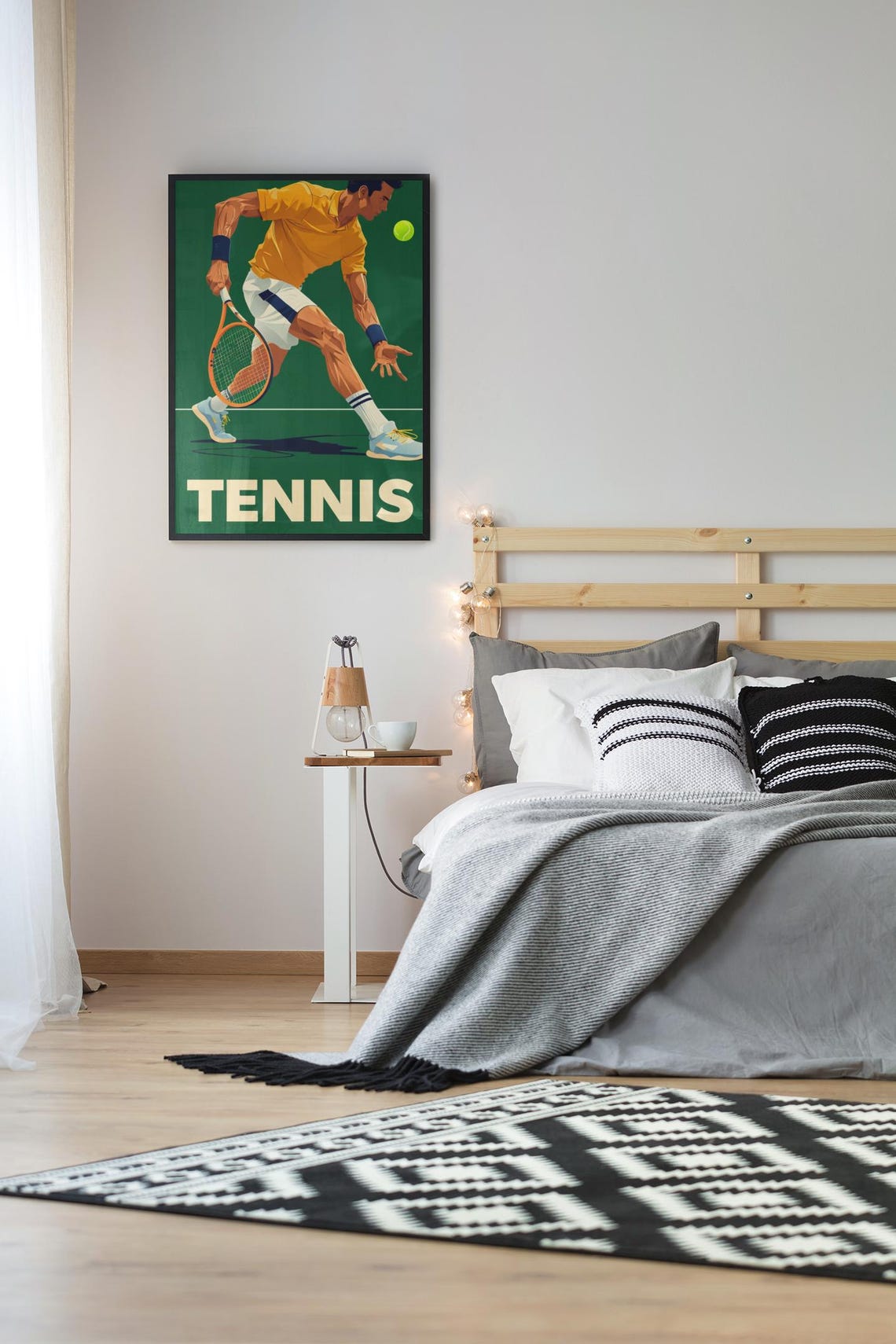 Tennis Minimalist Athlete Illustration, Sports Decor - Image 3