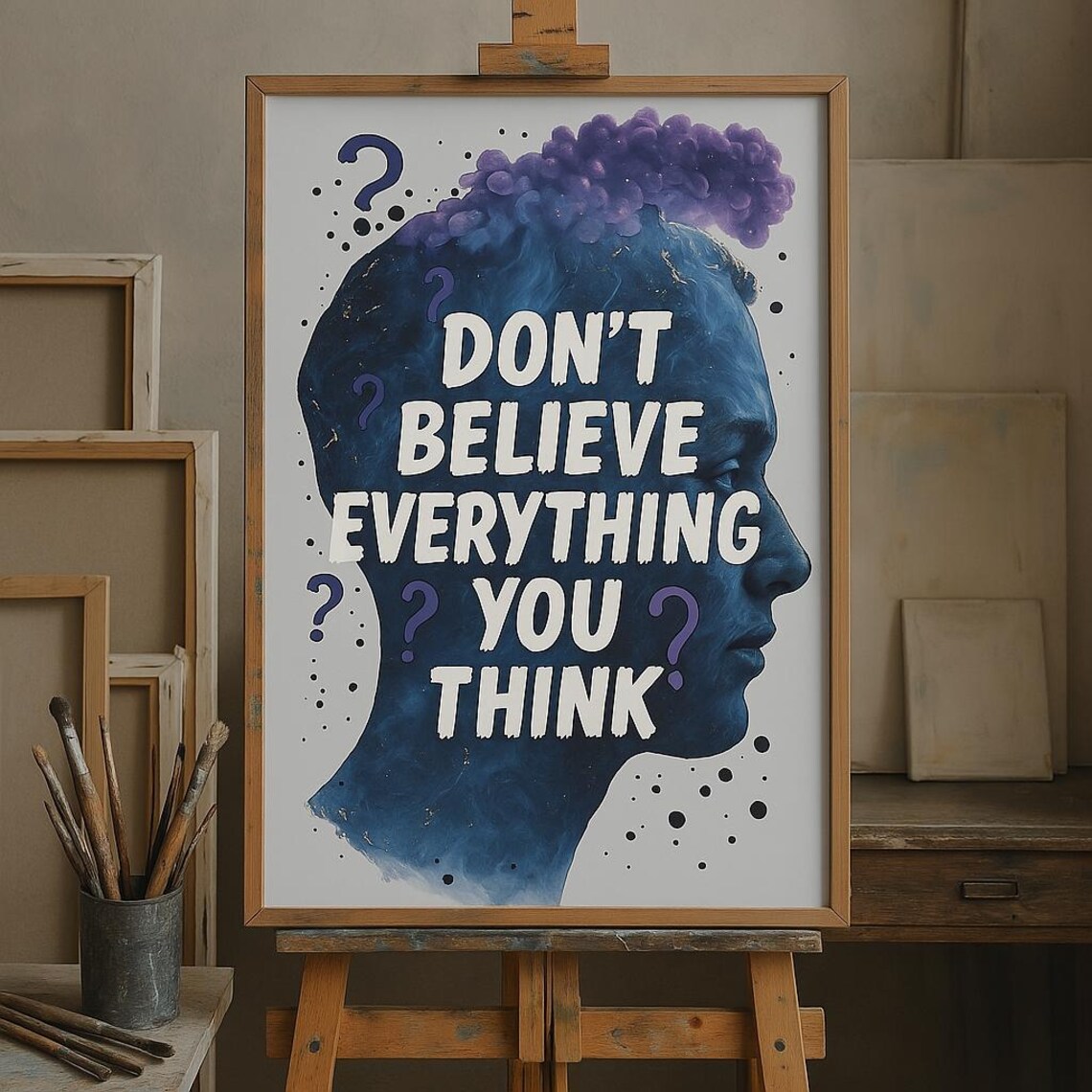 Don't Believe Everything You Think, Motivational Quote - Image 3