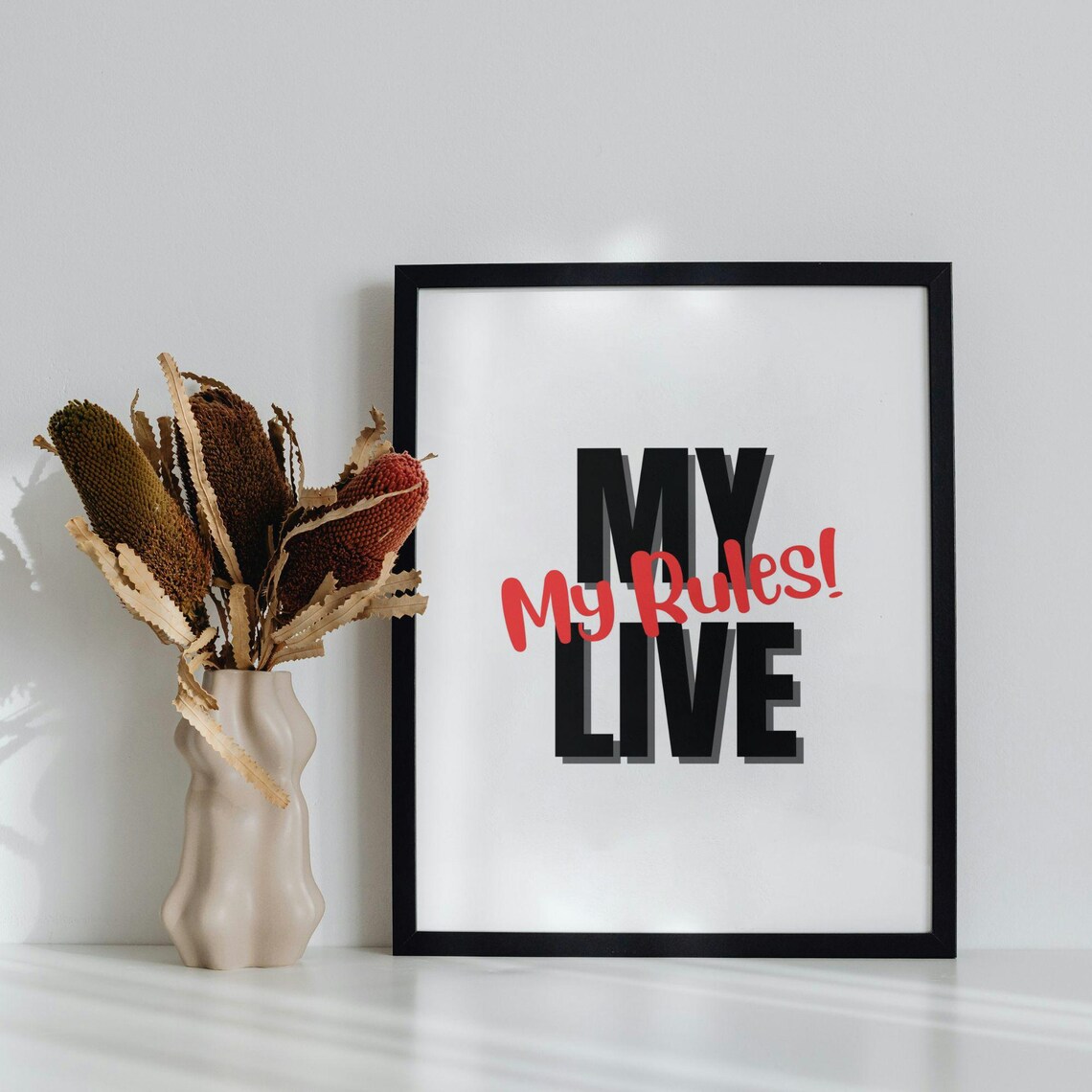 My Life My Rules Inspirational Quote Poster - Image 3