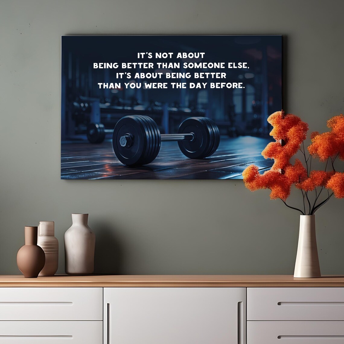 Motivational Home Gym Mindset Poster, I Am Affirmations - Image 3