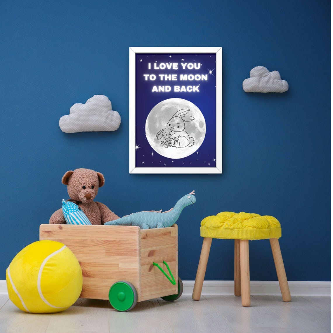 Love You To The Moon Nursery Wall Art - Image 2