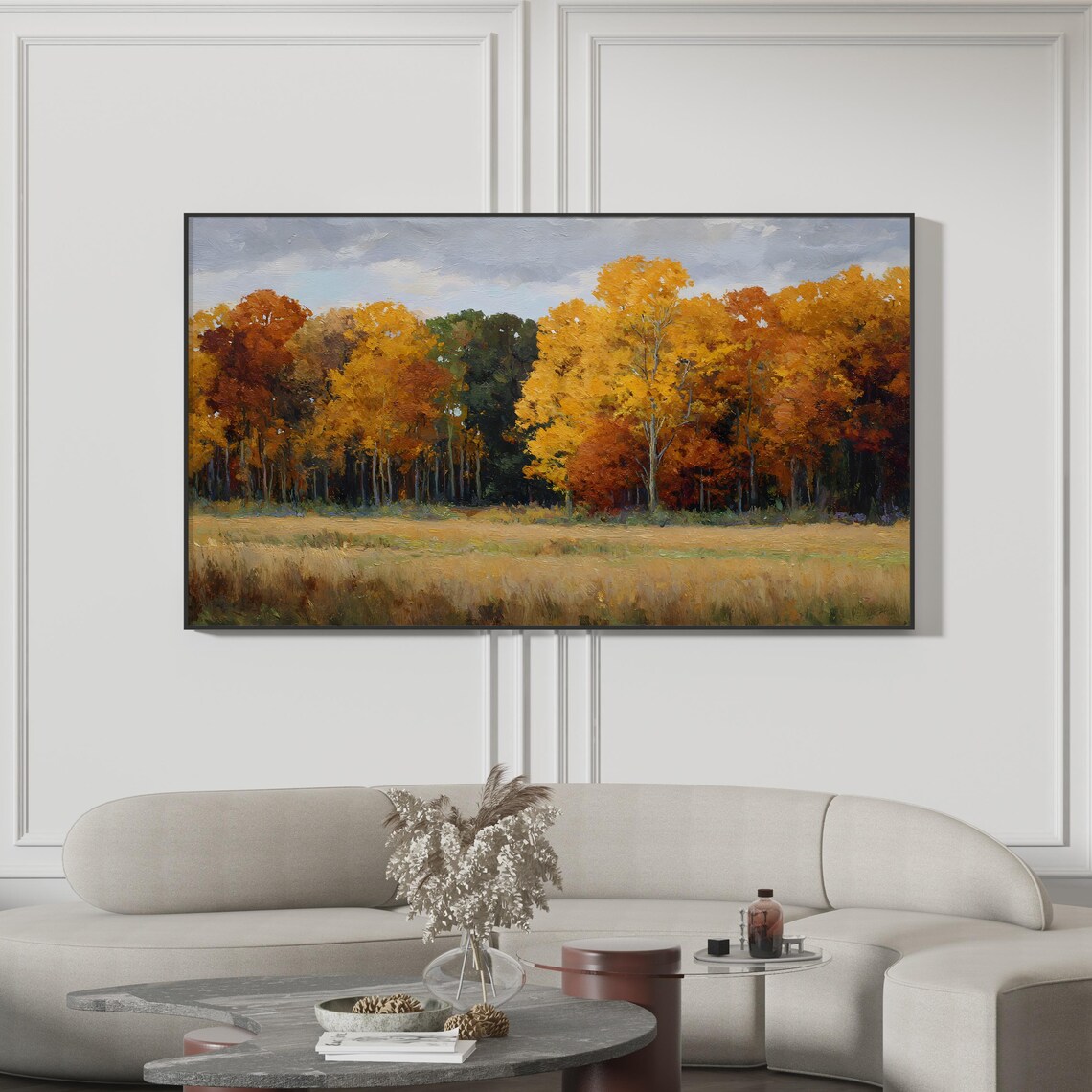 Autumn Forest Frame Tv Art Rustic Fall Landscape