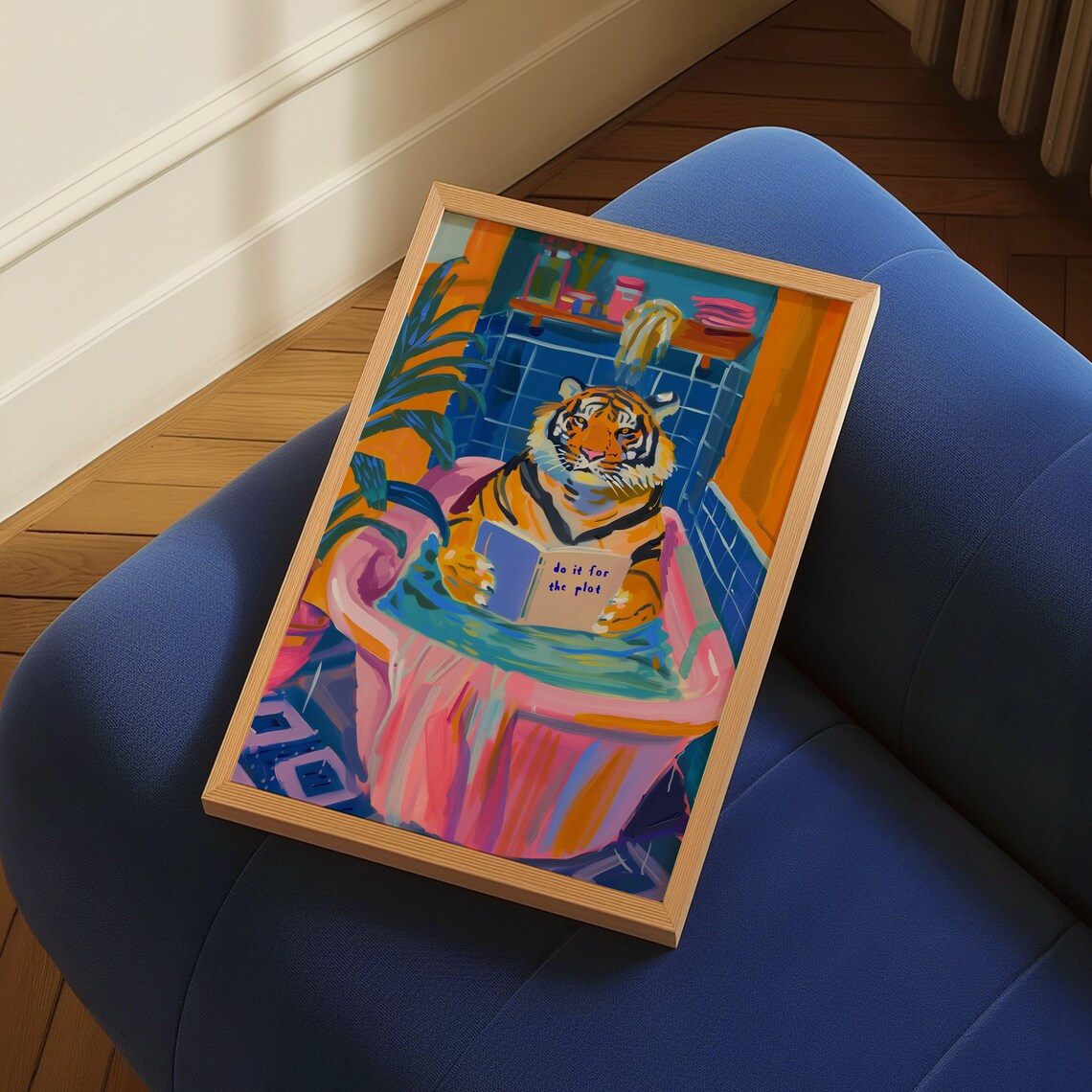 Tiger Do It For The Plot Maximalist Art Print - Image 5