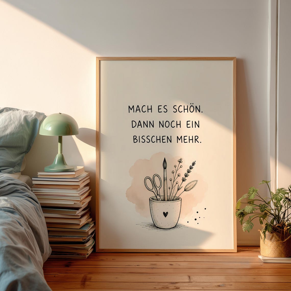 Mach Es Schon Dann Noch Ein Bisschen Mehr German Craft Quote Poster
