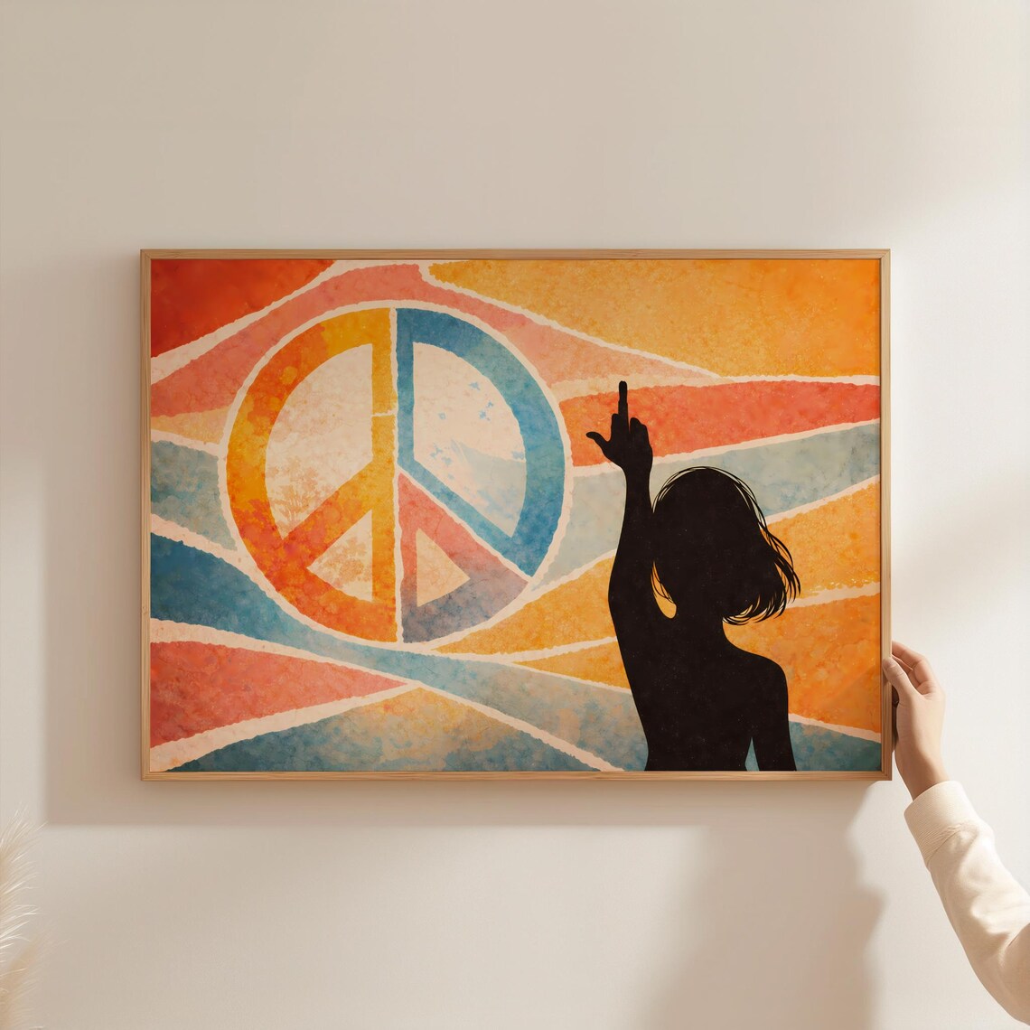 Peace Middle Finger, Retro Provocative Statement