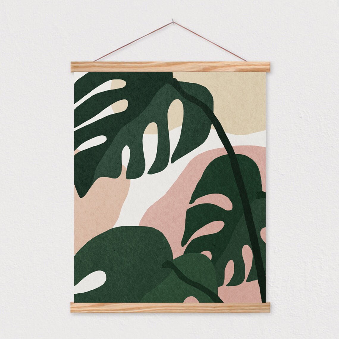Monstera Leaves Tropical Plant Abstract Art Print - Image 2