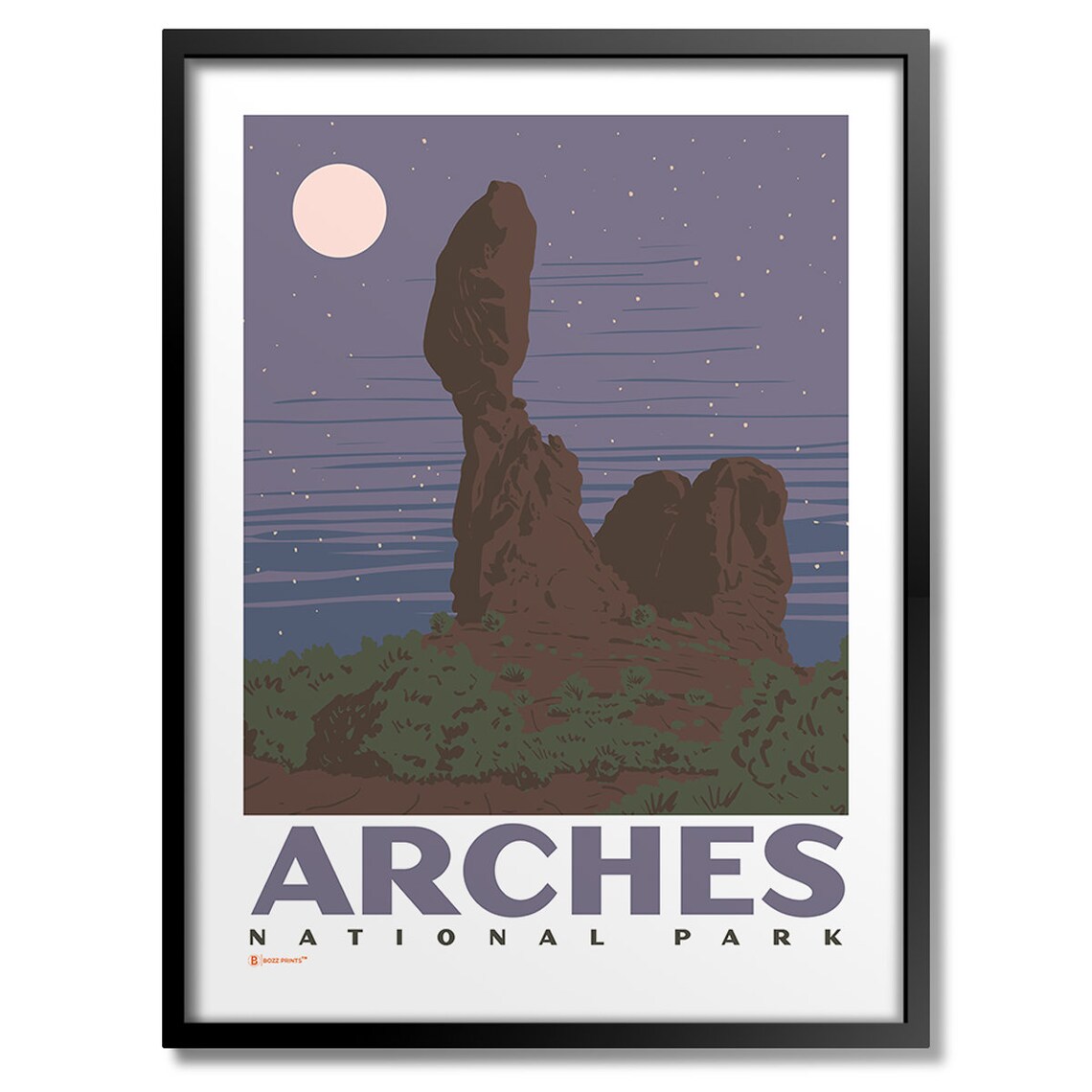 Arches National Park Balanced Rock Travel Poster