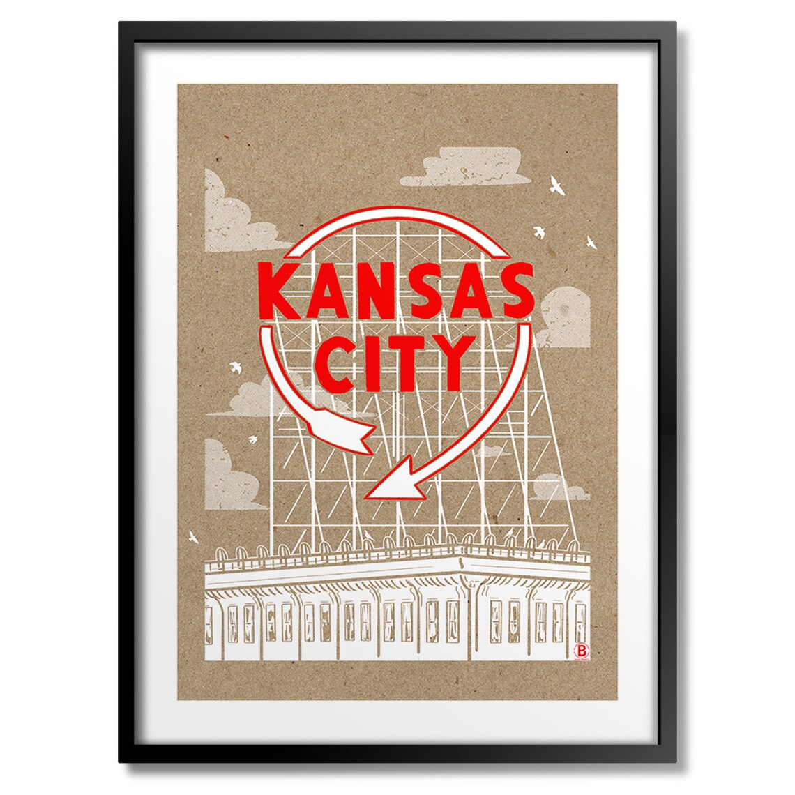 Kansas City Auto Sign Art Print