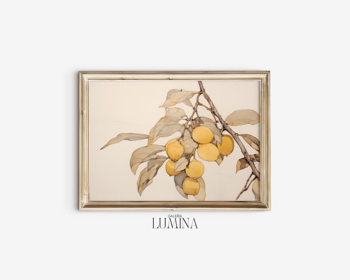 Lemon Tree Still Life, Vintage Citrus Art Print - Image 2