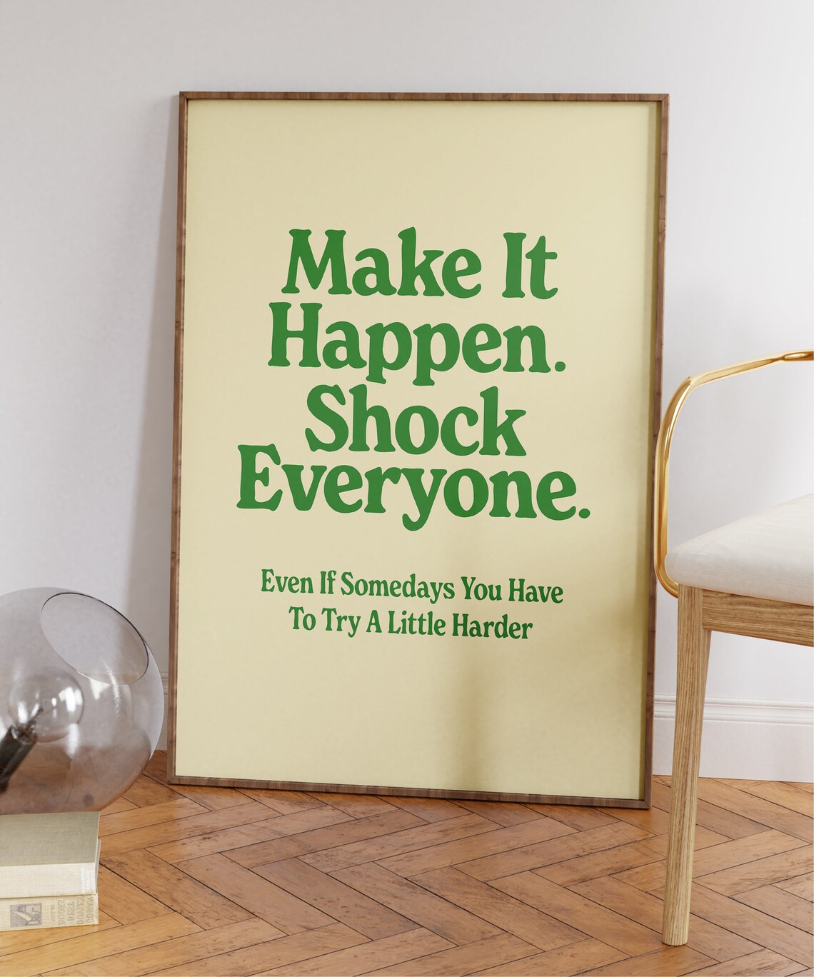 Make It Happen Quote Retro Motivational Poster - Image 6