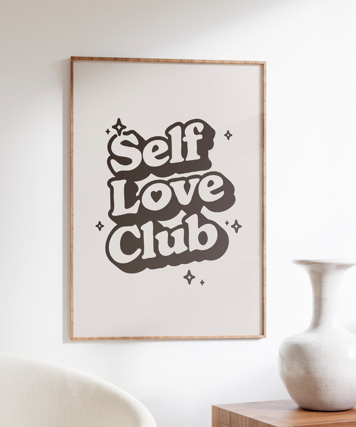 Self Love Retro Print Self Affirmation Love Retro Wall Art Retro Typography Art Positivity Prints Black White Prints Downloads - Image 4