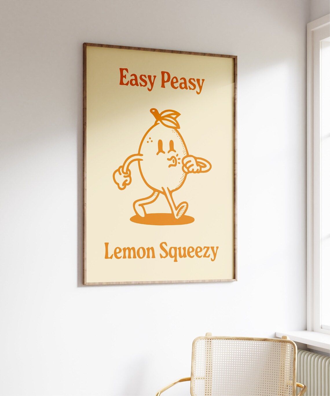 Easy Peasy Lemon Squeezy Retro Character Art Print - Image 4