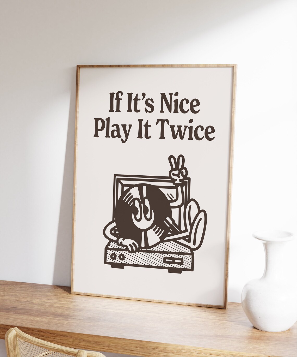 Play It Twice Retro Music Decor Art Print - Image 7