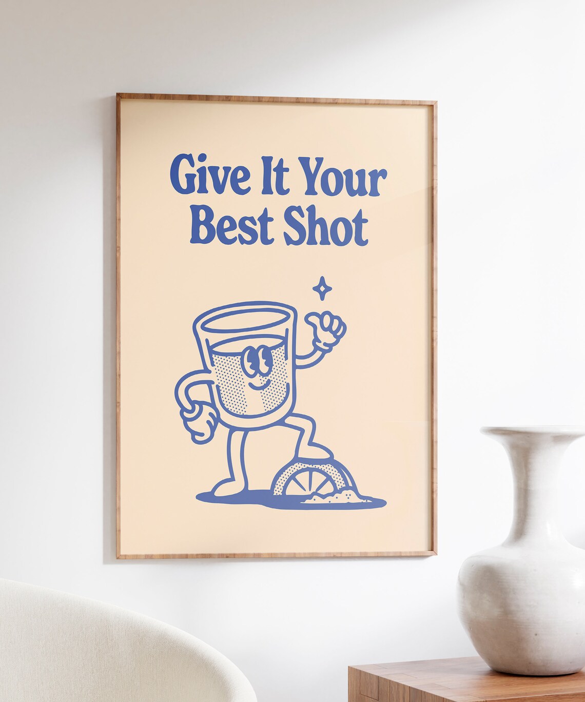 Give It Your Best Shot Retro Bar Art Print - Image 7
