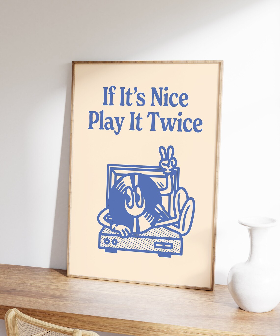 Retro Groovy Turntable Design, Music Art Print - Image 3