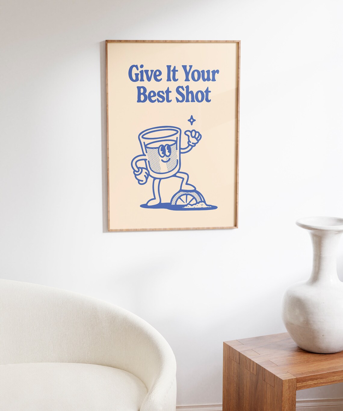 Give It Your Best Shot Retro Bar Art Print - Image 5