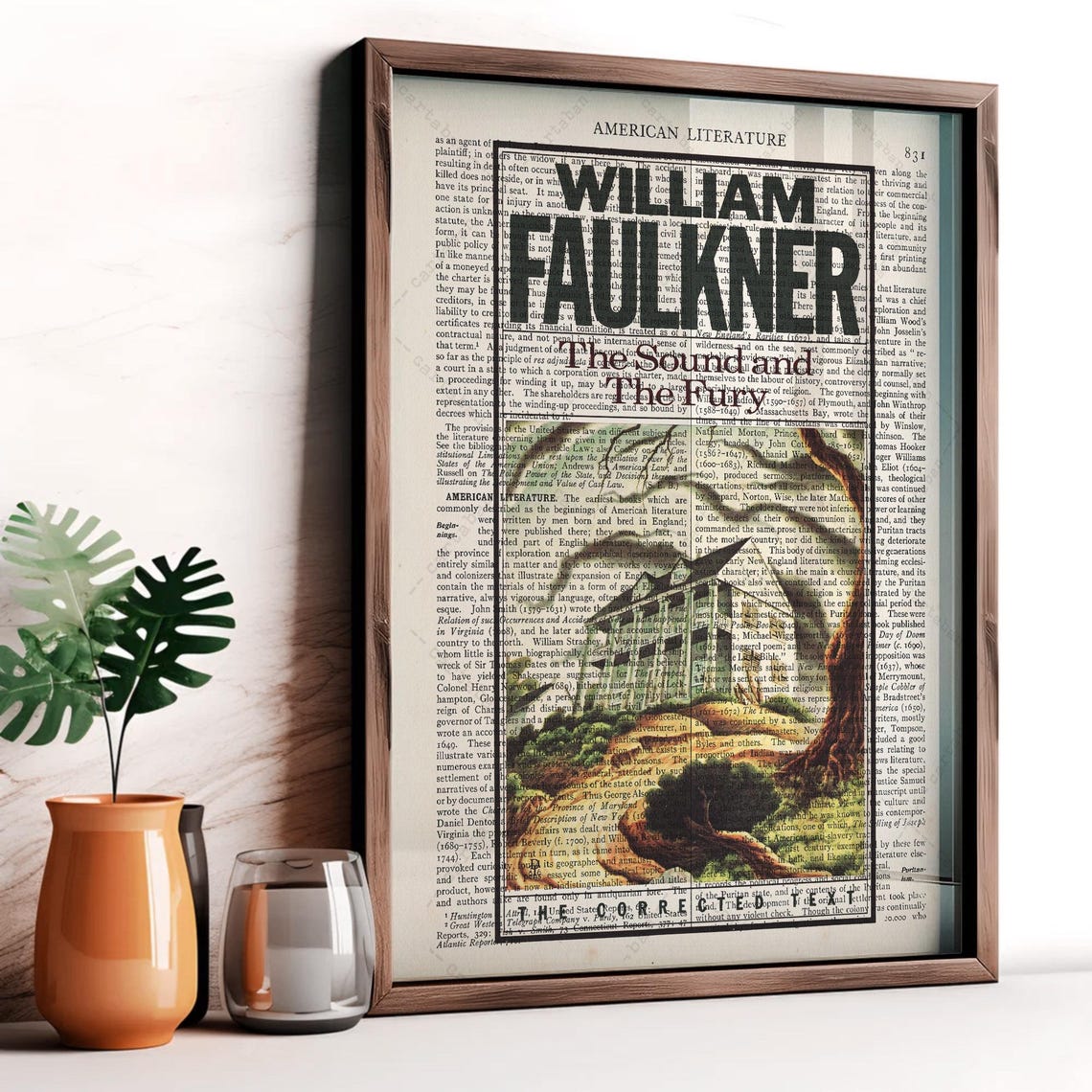 The Sound And The Fury By William Faulkner Instant Print Locally Book Lover Gifts Wall Art Reading Nook Decor Gifts Book Cover - Image 4