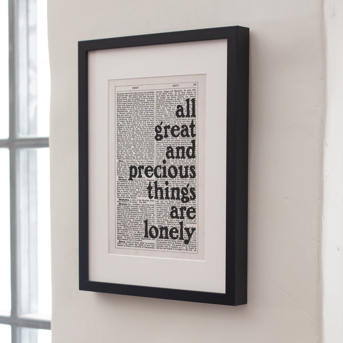 John Steinbeck All Great And Precious Things Are Lonely Quote Print - Image 4
