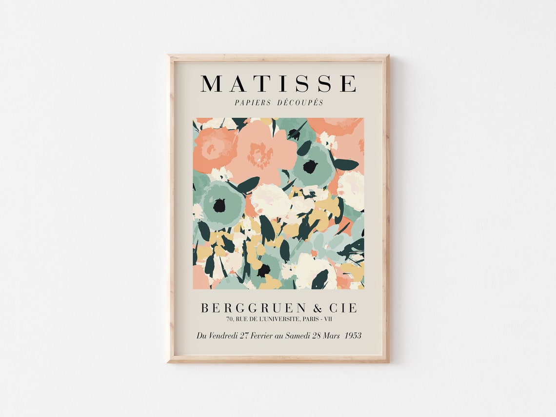 Matisse Colorful Abstract Floral Bouquet Papiers Decoupes Poster - Image 3