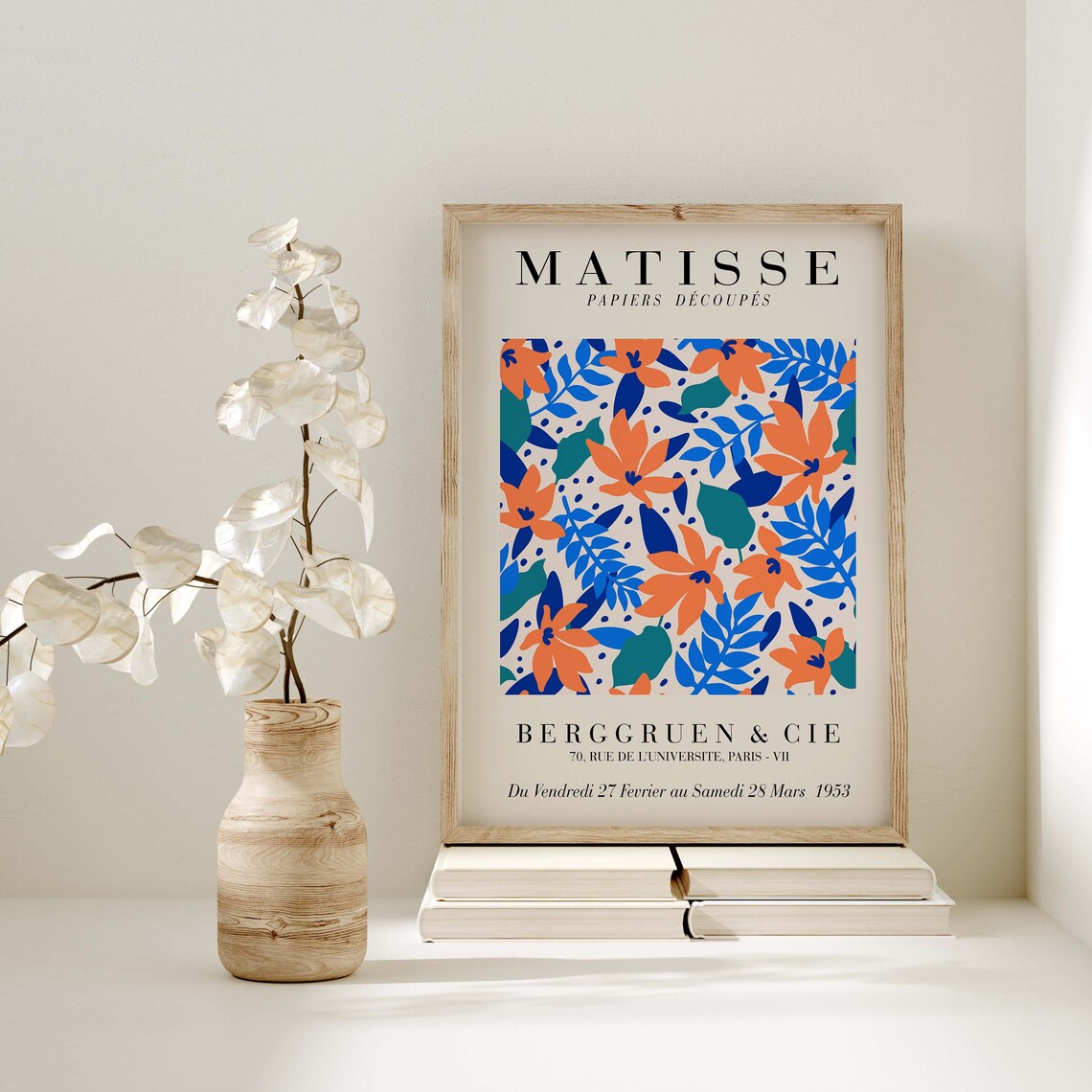 Henri Matisse Berggruen 1953 Exhibition Floral Cut Outs Poster - Image 2