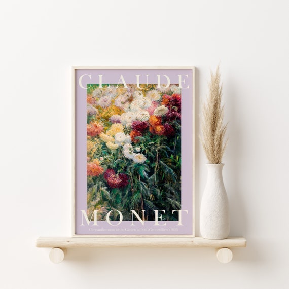 Claude Monet Art Print Modern Vintage Poster Exhibition Wall Art Monet Wall Art Vintage Wall Art Petit Gennevilliers Pastel Lilac