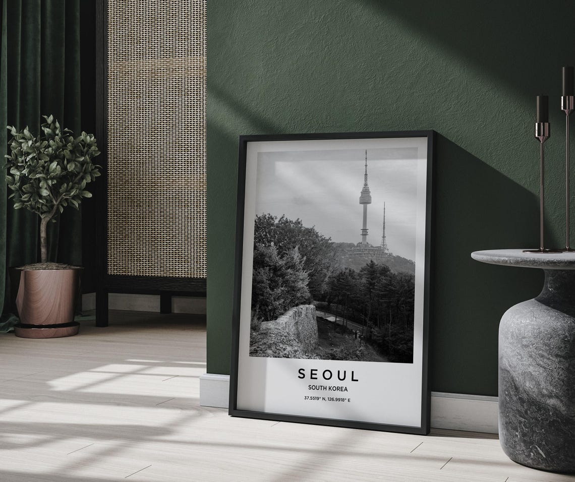 Seoul Art Seoul Print Seoul Poster Seoul Art Seoul Photo Seoul Map Seoul Painting Seoul Travel - Image 2