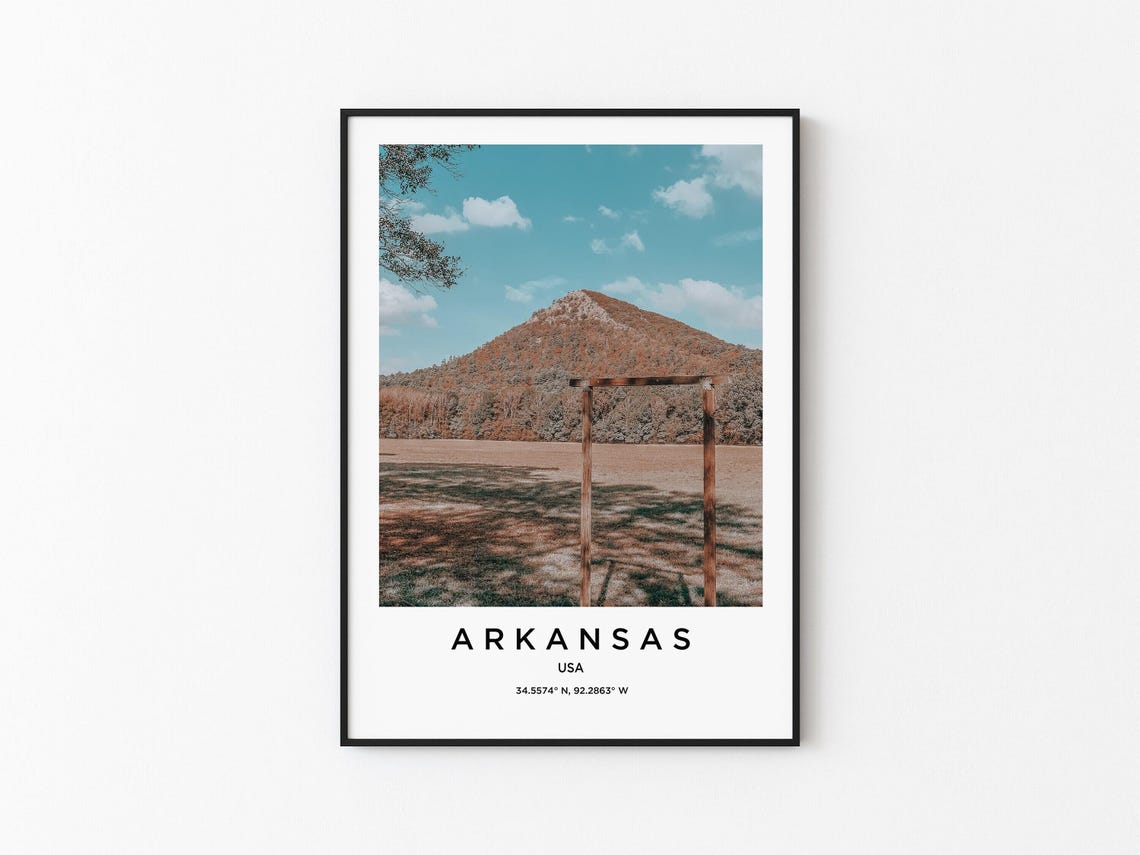 Arkansas Golden Field Wooden Swing Frame Autumn Hill Photo Poster