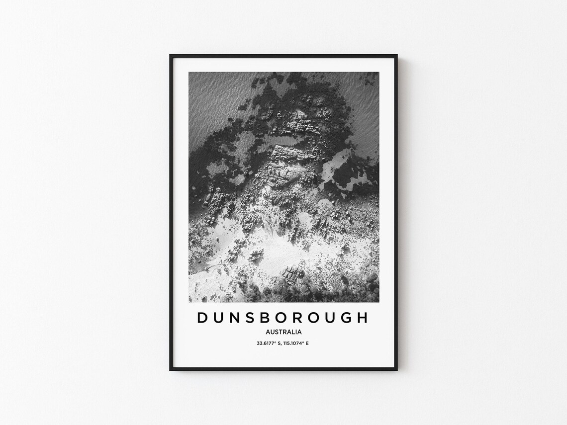 Dunsborough Travel Poster, Dunsborough Map