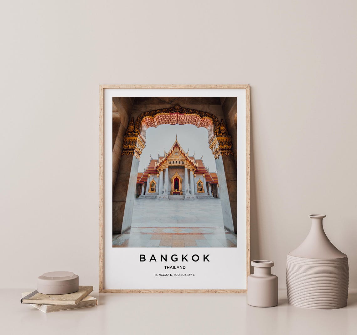 Bangkok Art Bangkok Print Bangkok Poster Bangkok Art Bangkok Photo Bangkok Map Bangkok Painting Bangkok Travel - Image 2