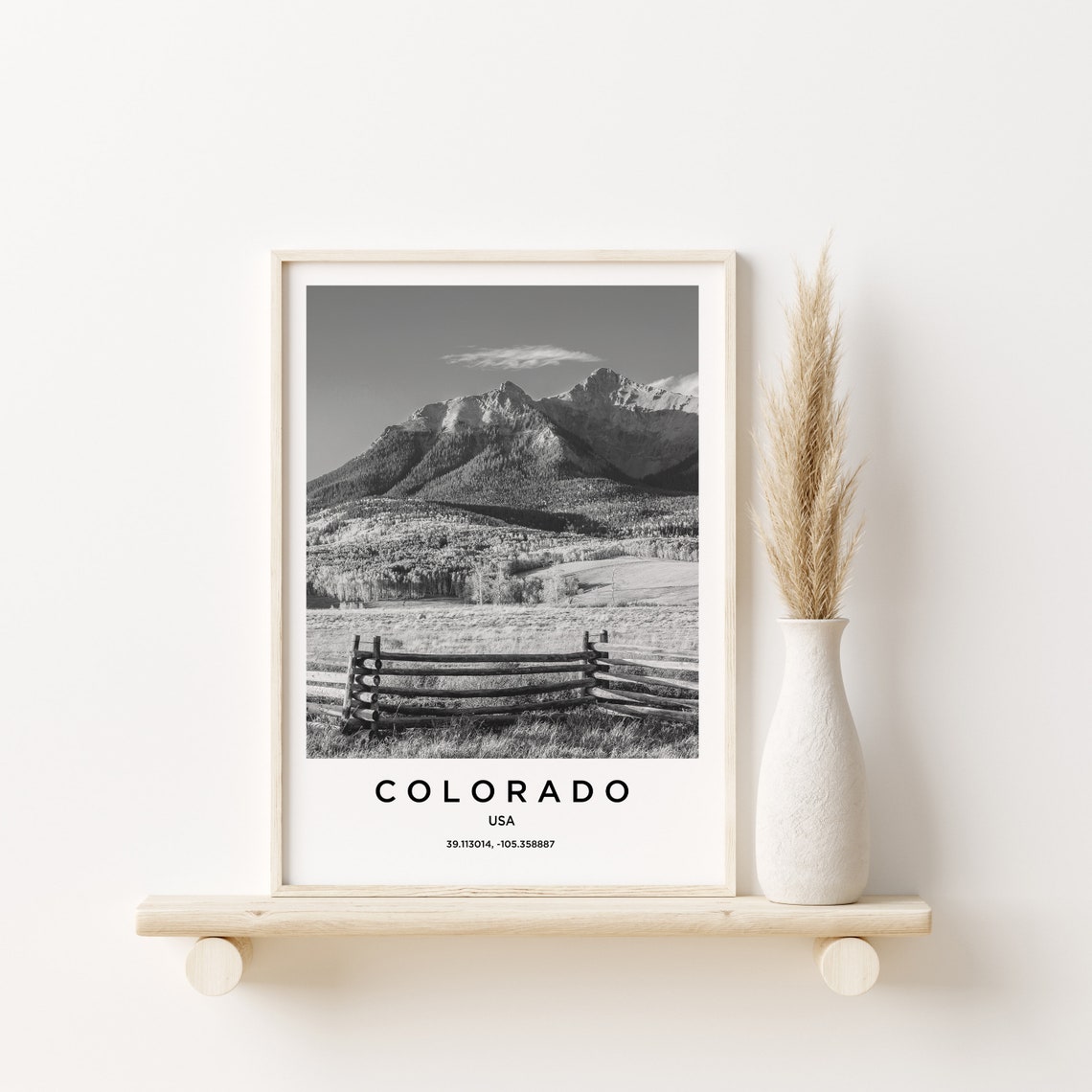 Colorado Travel Poster Colorado Print Colorado Photo Print Black And White Photography Monochrome Travel Photography America Travel - Image 3