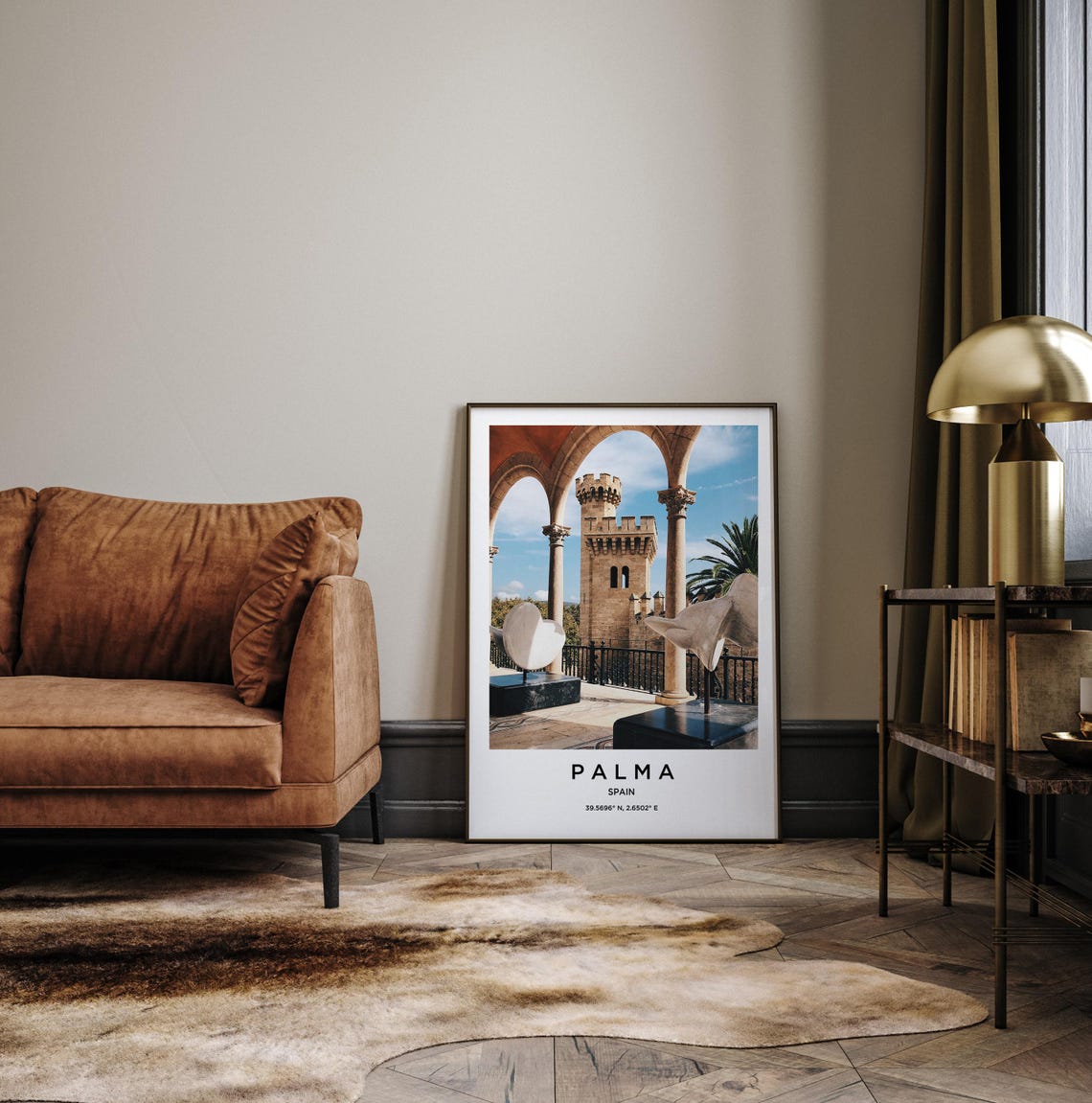 Palma Spain Bellver Castle Tower Seen Through Stone Arches Poster - Image 3