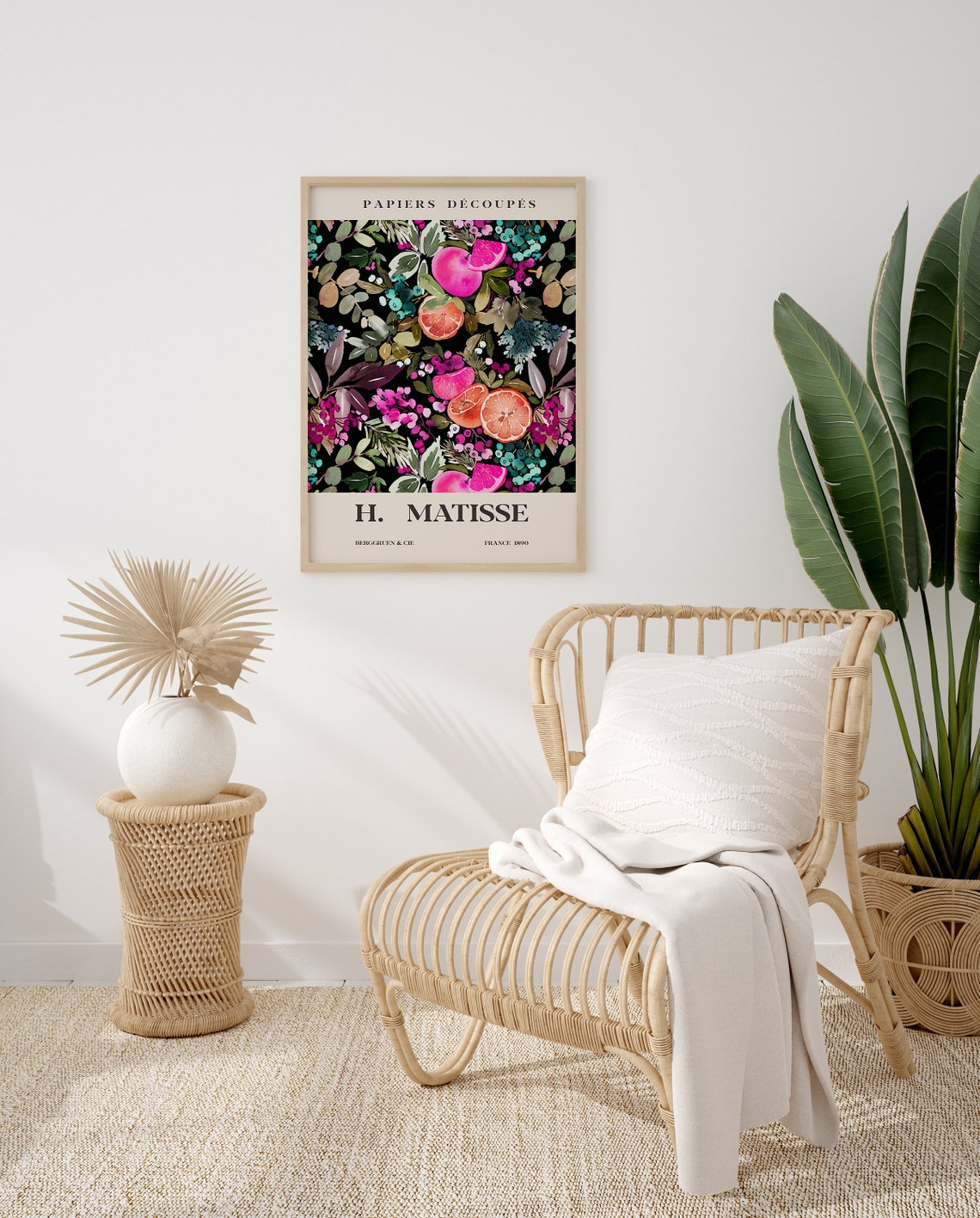 H Matisse Citrus Fruit Dark Botanical Papiers Decoupes Poster - Image 3