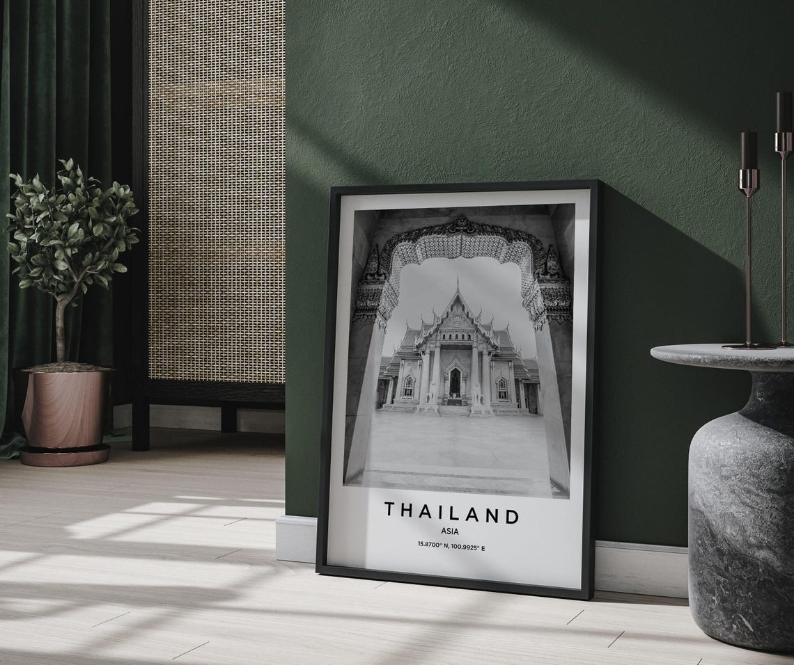 Thailand Travel Poster, Map Art Print - Image 2