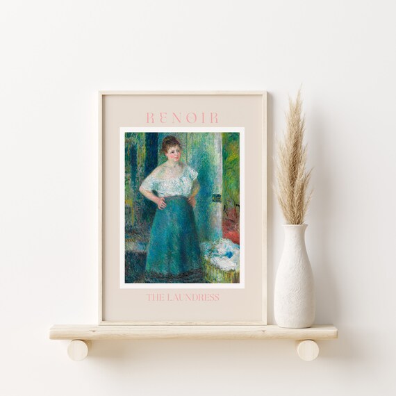 Renoir The Laundress Woman With Laundry Basket Impressionist Poster