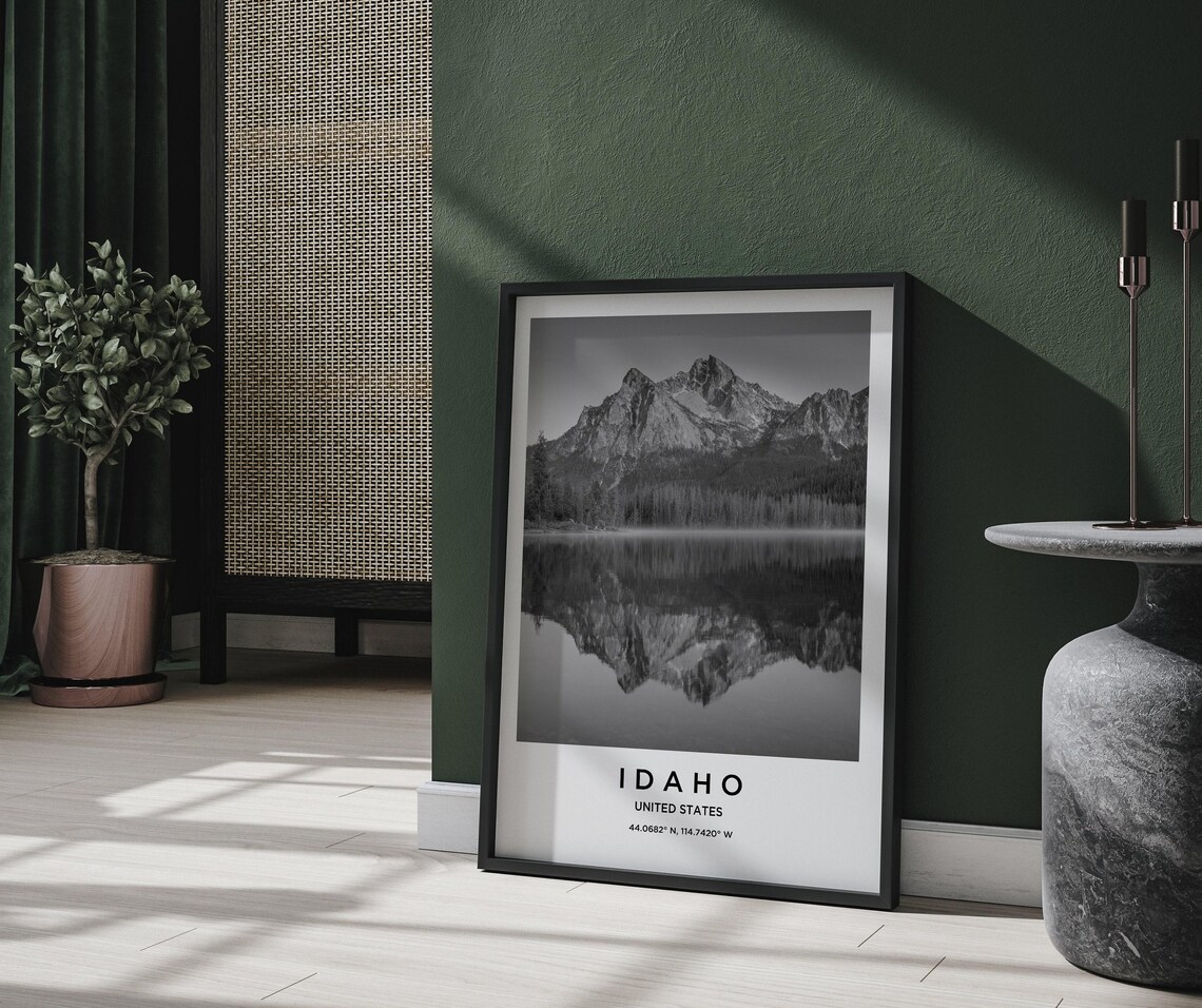Idaho Travel Poster, State Map Art Print - Image 2