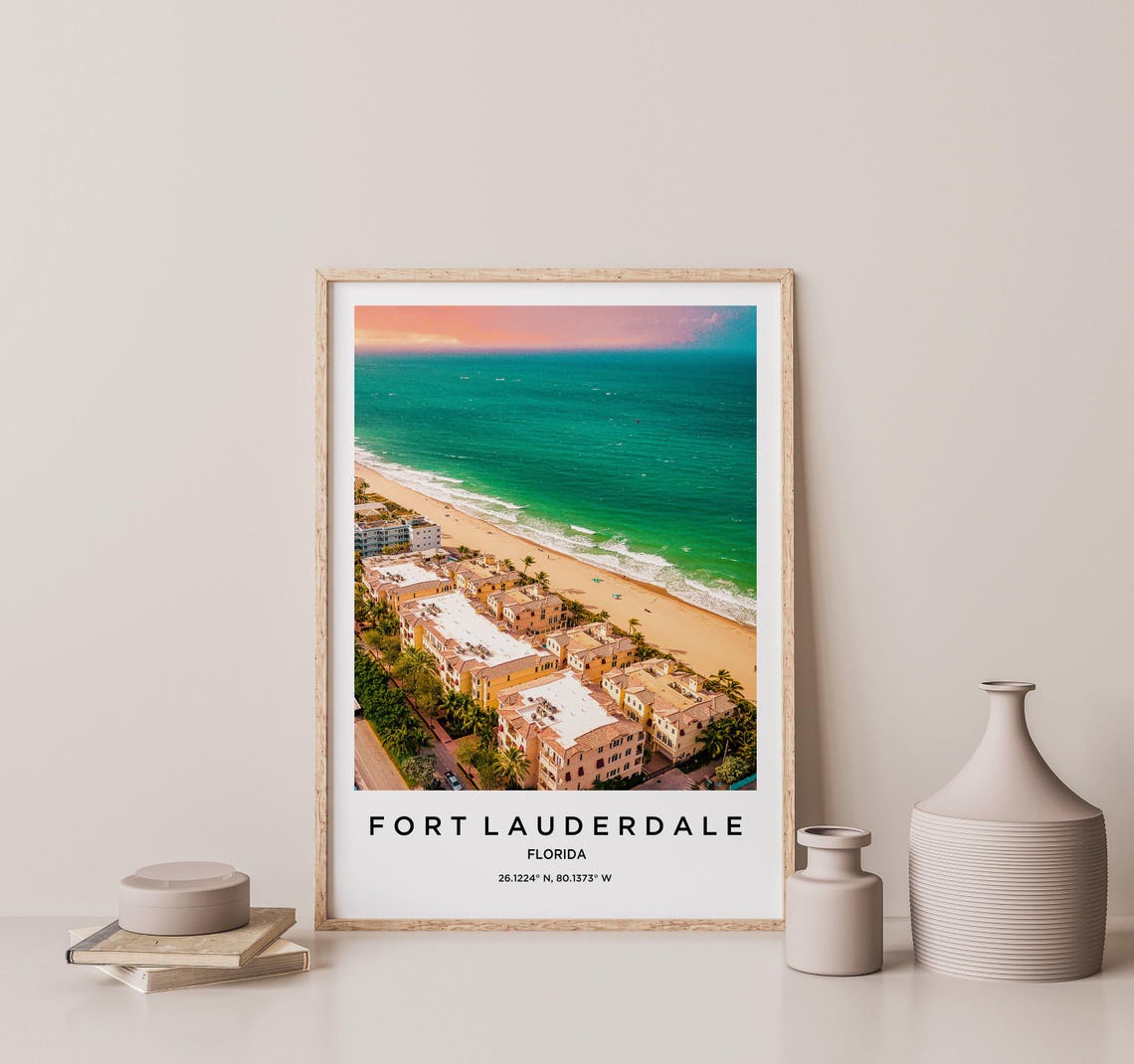 Fort Lauderdale Art Fort Lauderdale Print Fort Lauderdale Poster Fort Lauderdale Art Fort Lauderdale Photo Fort Lauderdale Map - Image 2
