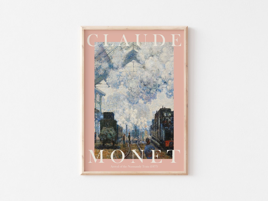 Claude Monet Arrival of the Normandy Train 1877 Station Scene Poster - Image 3