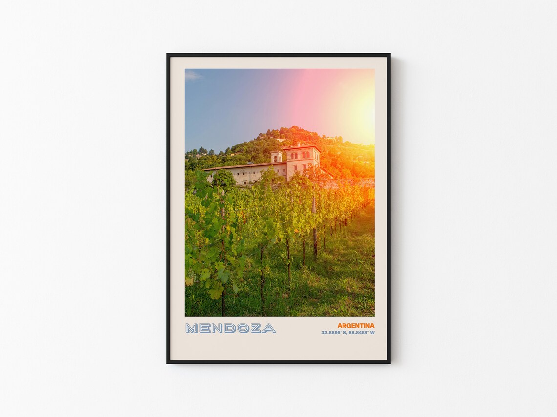 Mendoza Travel Poster Mendoza Print Mendoza Photo Print Mendoza Wall Decor Mendoza Travel Art Argentina Picture Mendoza 4 - Image 3