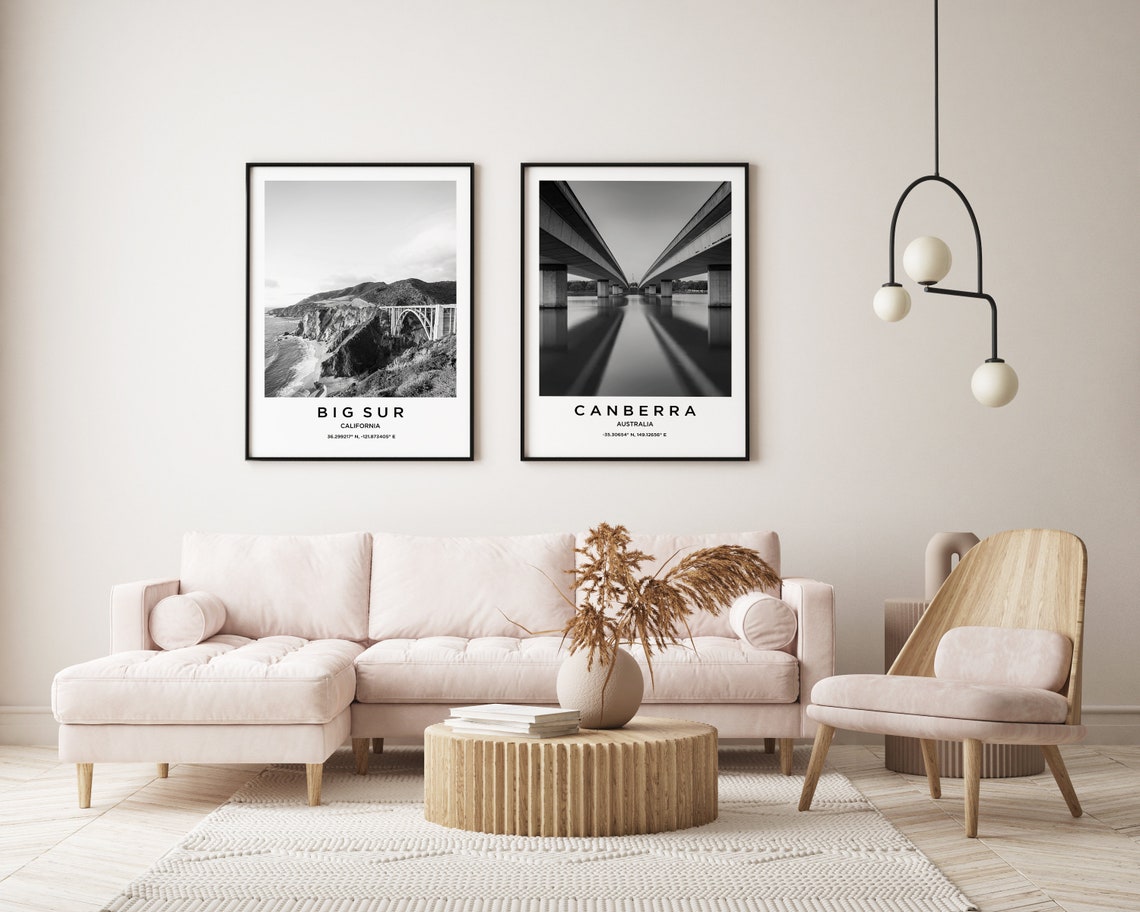 Canberra Travel Poster Canberra Print Canberra Photo Print Black And White Photography Monochrome Travel Photography Australia Decor - Image 3
