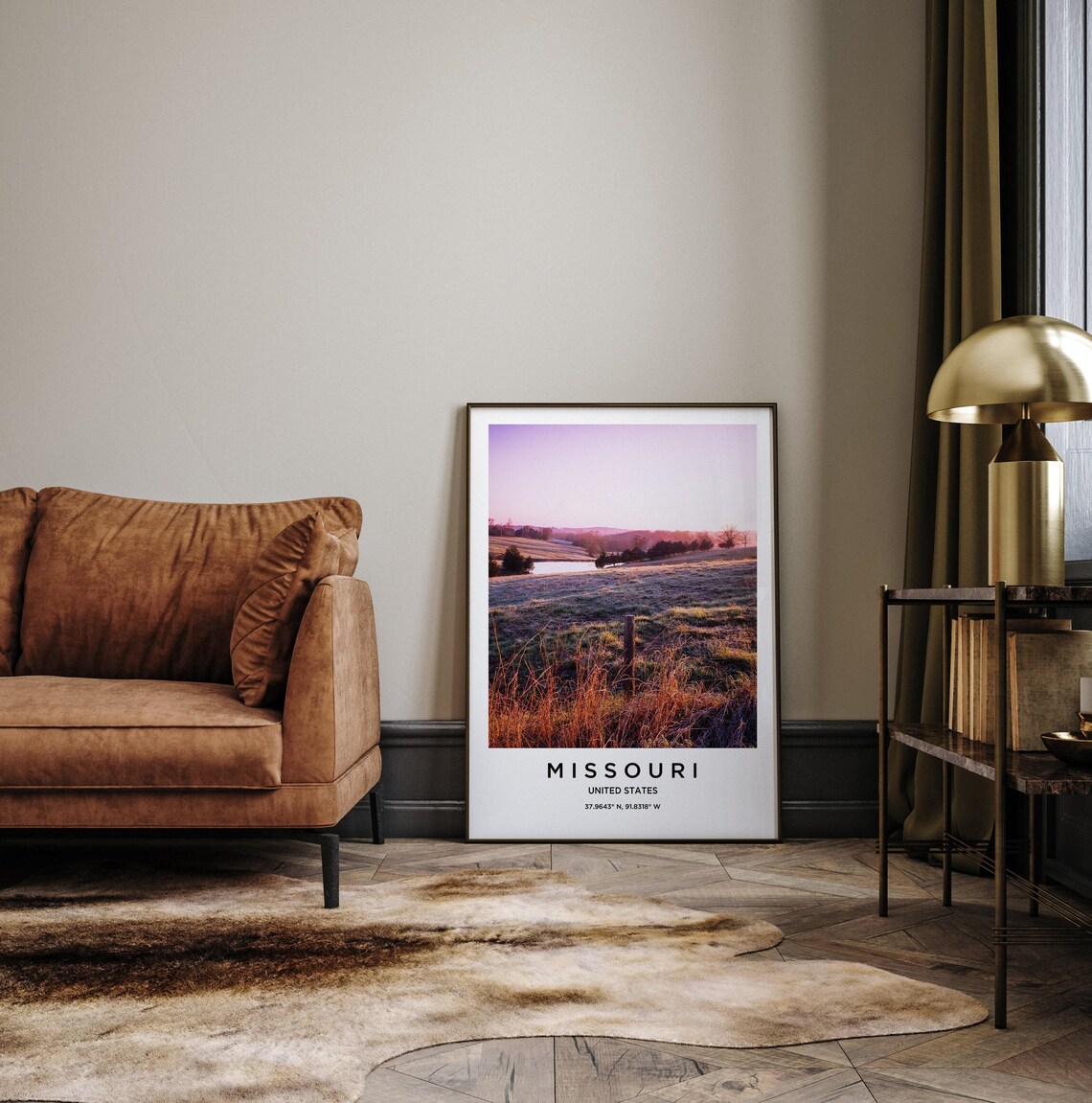 Missouri Sunrise Farmland Golden Morning Rural Photography Poster - Image 3