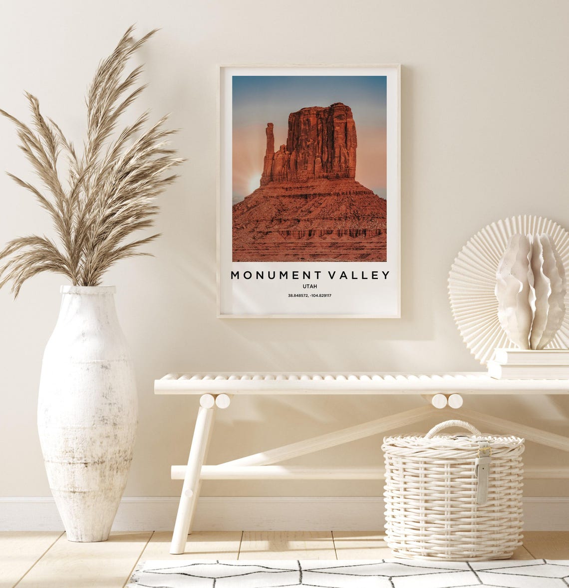 Monument Valley Utah Red Rock Butte Sunset Desert Glow Poster - Image 3