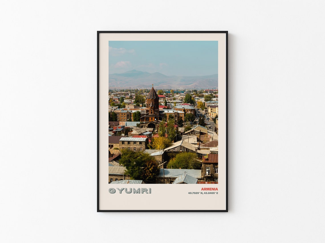 Gyumri Travel Poster Gyumri Print Gyumri Photo Print Gyumri Wall Decor Gyumri Travel Art Gyumri Armenia Picture Gyumri 3 - Image 3