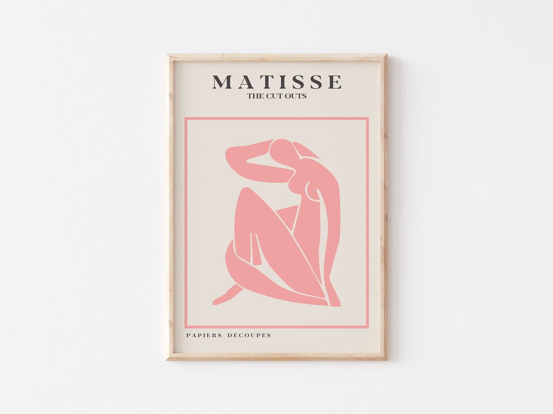 Henri Matisse Coral Seated Figure The Cut Outs Gallery Poster - Image 3