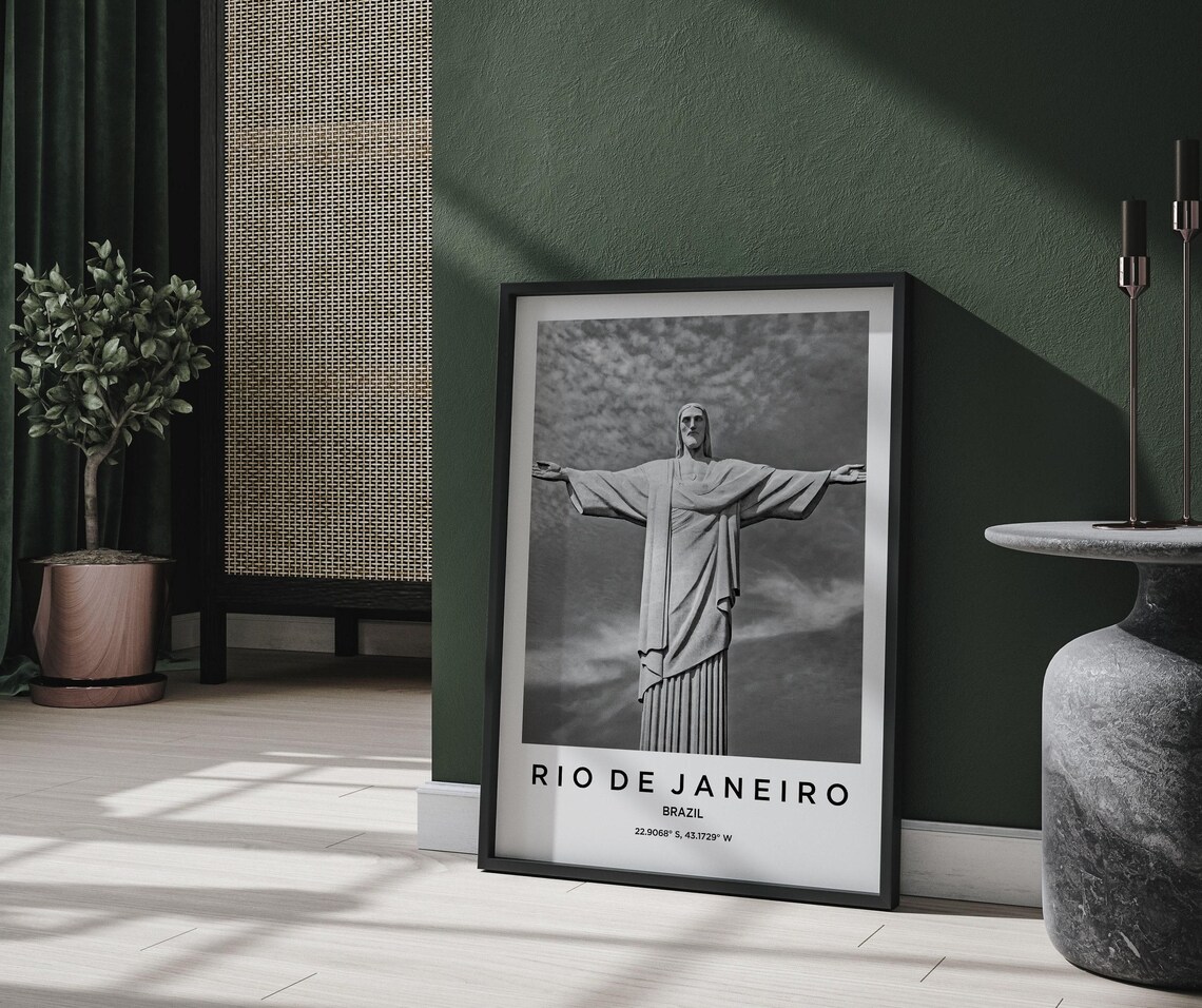 Rio De Janeiro Travel Poster, Map Art Print - Image 2