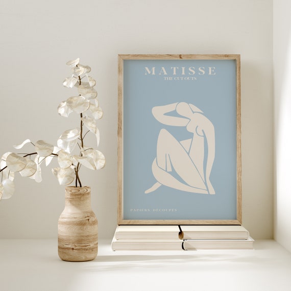 Pretty Pastel Blue Matisse Wall Art Matisse Cut Outs Print Henri Matisse Decor Papier Decoupes A5 A4 A3 A2 Exhibition Museum Poster