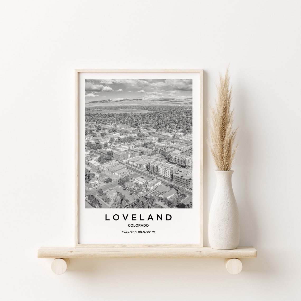 Loveland Travel Poster Loveland Print Loveland Photo Print Black And White Photography Monochrome Travel Photography Colorado Travel - Image 3