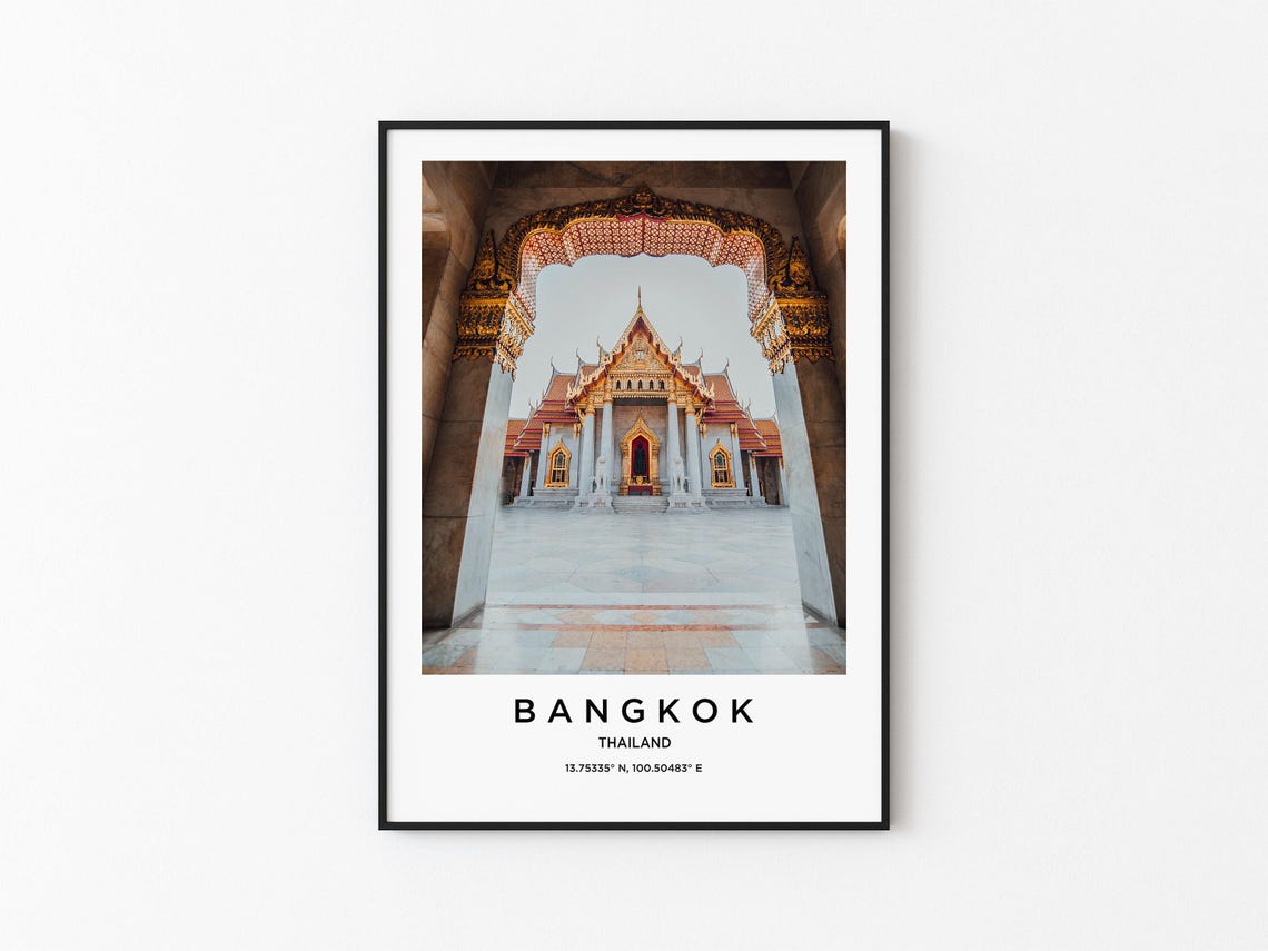 Bangkok Art Bangkok Print Bangkok Poster Bangkok Art Bangkok Photo Bangkok Map Bangkok Painting Bangkok Travel