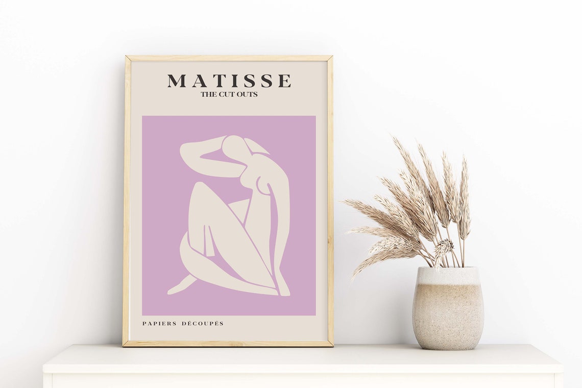 Matisse The Cut Outs Seated Figure Lilac Panel Exhibition Poster - Image 2